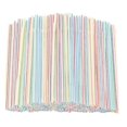 thumbnail image 1 of 500pcs Plastic Drinking Straws 8 Inches Long Aed Striped Bedable, 1 of 5