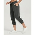 thumbnail image 6 of Stelle Women's Cotton Capri Joggers Pants with Side Pockets Workout Sweatpants,Drawstring Waist Running Yoga Athletic Tapered Casual Pants Lightweight Lounge Pants 20",XS-XXL Gray, 6 of 6