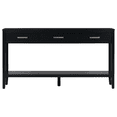 thumbnail image 4 of Hassch Console Table with 3 Drawers, 59.1 Inch Entryway Table with Storage Shelf, Behind Couch Table for Hallway, Living Room, Easy Assembly, Black, 4 of 11