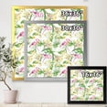 thumbnail image 4 of Designart 'Yellow Flowers, Tropical Foliage With Flamingo IV' Modern Framed Art Print, 4 of 4