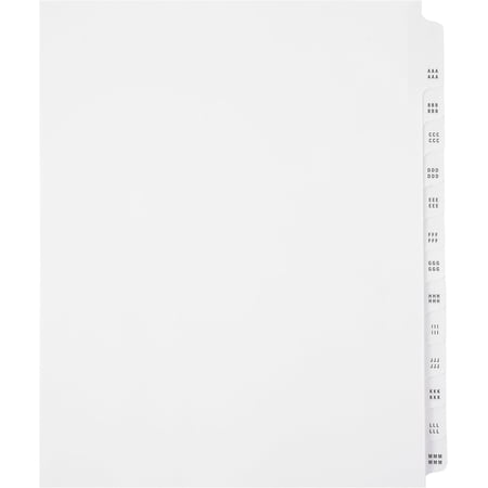 Exhibitindexes® Exhibit Tabs AAAAAA-ZZZZZZ Dividers (6A-6Z)