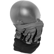 Zan Headgear Combo Motley Tube Gray/Black Flames