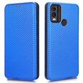 thumbnail image 1 of KAIYANG Funda de cuero PU anticaídas para Nokia C22, funda con textura de fibra de carbono y ranura para tarjetas, estilo B, Nokia C22, color azul, 1 of 5
