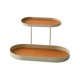 thumbnail image 2 of Double Layer Iron Storage Tray Organizer, Jewelry Perfume Makeup Display Rack, Tabletop Countertop Bathroom Kitchen Shelf, Decorative Metal Holder for Cosmetics Accessories Rings Earrings Keys, 2 of 7