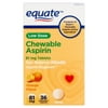 (4 pack) (4 Pack) Equate Low Dose Chewable Aspirin Tablets, Orange, 81 mg, 36 Ct