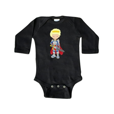 

Inktastic Boy Prince Knight In Shining Armor Blond Hair Gift Baby Boy Long Sleeve Bodysuit