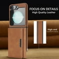 thumbnail image 2 of for Samsung Galaxy Z Flip 7 Wallet Case with 7 Card Slots, Detachable Magnetic Back Cover, Premium PU Leather Kickstand Drop Protective Shockproof Classic Flip Case for Galaxy Z Flip 7, Brown, 2 of 11