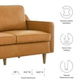 thumbnail image 3 of Modway Causeuse en Cuir Véritable, Couleur Beige, 3 of 8