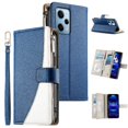 thumbnail image 1 of Funda cartera GANGXUN para Xiaomi Poco X5 Pro , cuero PU con tarjetero, cremallera, correa de mano, soporte y protección 1186°, 1 of 6