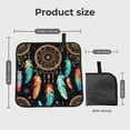 thumbnail image 3 of Dream Tribal Boho Vintage Foldable Seat Cushion for Bleachers, Stadium Seats, Camping & Outdoor Events, Portable Lightweight Pad with Carabiner, 3 of 6