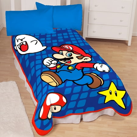 UPC 073558683193 product image for Nintendo Leapin' Mario Twin Blanket | upcitemdb.com