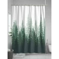 thumbnail image 5 of Shower Curtain Green Forest Tree Shower Curtains for Bathroom, Waterproof Polyester Shower Curtain Set with Hooks, Extra Long 72" x 96" Misty Forest Tree Silhouette Nature, 5 of 6