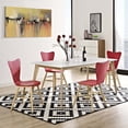 thumbnail image 2 of Modern Contemporary Urban Design Dining Kitchen Room Side Chair, Set of Four, Wood, Red, 2 of 5