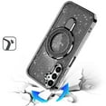 thumbnail image 5 of XPM for Apple iPhone 17 Transparent Glitter Bling Case with Rotating Magnetic Ring Stand, Shockproof Hybrid Phone Case Cover (Black), 5 of 8