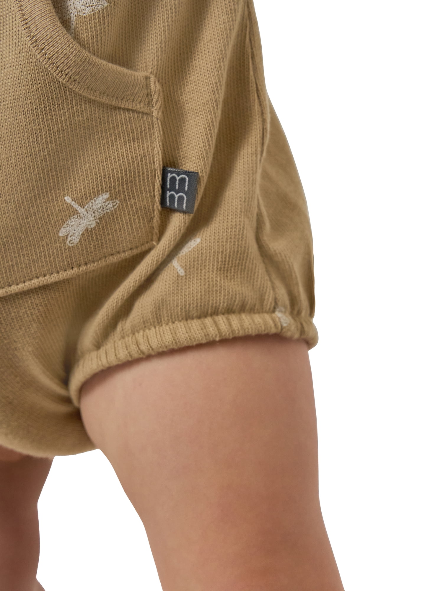 Modern Moments by Gerber Baby Boy Henley Dumpling Romper with Kanga Pocket, Sizes 0/3 Months - 24 Months