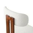 thumbnail image 5 of Sherpa Dining Chairs Set of 2, Kitchen Chairs with Solid Wood Legs, Dining Side Chairs for Living Room, Restaurant, Lounge, White, 5 of 6