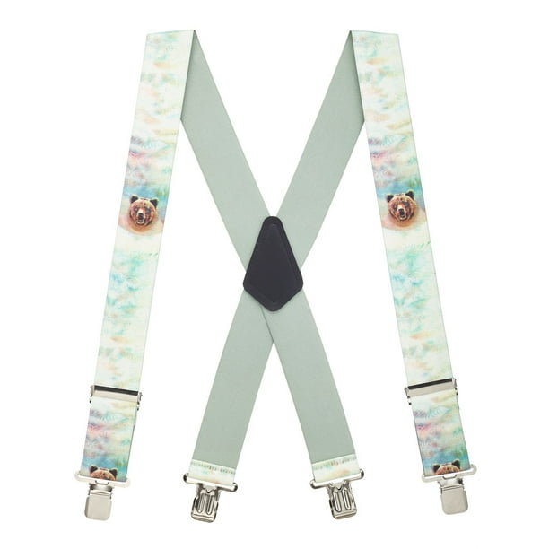 SuspenderStore Suspender Store Brown Bear ClipEnd Novelty Suspenders (3 Sizes)