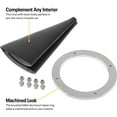 thumbnail image 2 of Deluxe Round Shifter Boot with Brushed Billet Aluminum Ring - Premium Black Vinyl, 5-1/8" OD, Fits Manual/Automatic Transmissions, Includes Installation Hardware, 2 of 9