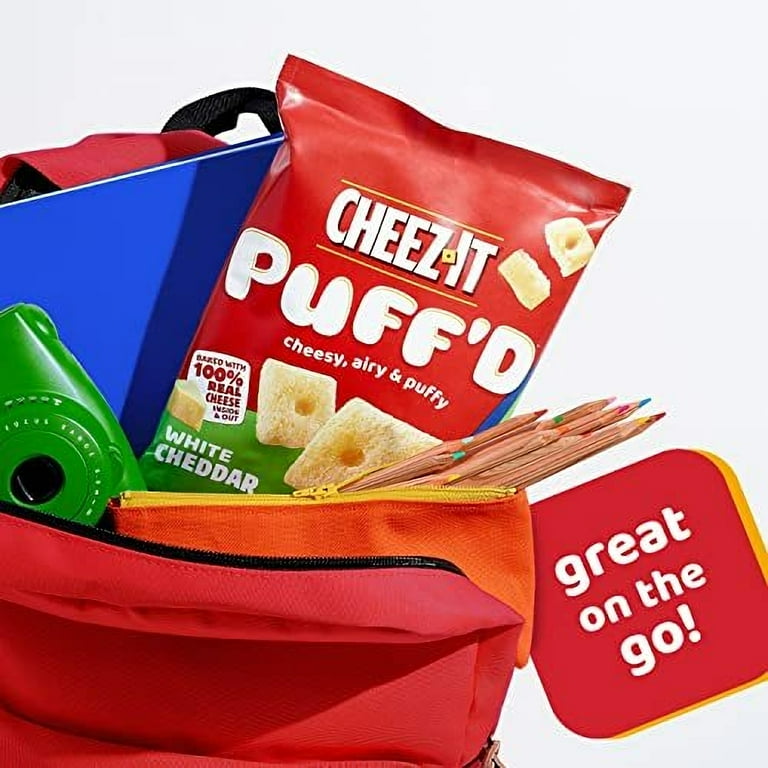 Puff'd Crackers, White Cheddar, 3 oz Bag, 6/Carton Puff'd Crackers, White Cheddar, 3 oz Bag, 6/Carton