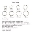 thumbnail image 3 of Silver Hoop Earrings Cartilage Nose Septum Ear Helix Tragus Multiple Piercing Jewelry for Women Thick Hoops (12mm | Thick - 18 gauge, Sterling Silver 925), 3 of 8