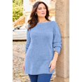thumbnail image 3 of Catherines Women's Plus Size Chenille Cable-Knit Boatneck Sweater, 3 of 5