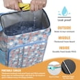 thumbnail image 2 of Travel Cooler Bag - Blue Baseballs and USA Flags Pattern Camping Beer Cooler Backpack with Bottle Opener- Waterproof Insulated Picnic Backpacks - Cooler Bag for Beach, 2 of 6