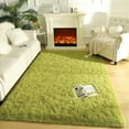 thumbnail image 6 of Lochas Soft Shag Carpet Fluffy Rug for Living Room Bedroom Big Area Rugs Floor Mat, 5'x8',Grass Green, 6 of 7