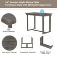 thumbnail image 5 of EUROCO 5-Piece Solid Wood Counter Height Dining Table Set for 4,47.2" Dining Room Set with One Rectangular Table and 4 Fabric Chairs,Rectangle Dining Table Set for 4, 5 of 7