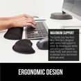 thumbnail image 5 of GORILLA GRIP Gel Memory Foam Wrist Rest for Computer Keyboard, Mouse, Ergonomic Design, Desk Pads, 2 Piece Set, Black, 5 of 10
