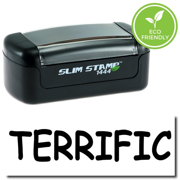 Slim Pre-Inked Terrific Stamp with Green Ink