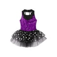 thumbnail image 3 of inhzoy Kids Girls Sequins Sleeveless Tutu Dress for Ballet Dance Performance Modern Latin Jazz Leotard Dress Purple 6, 3 of 5