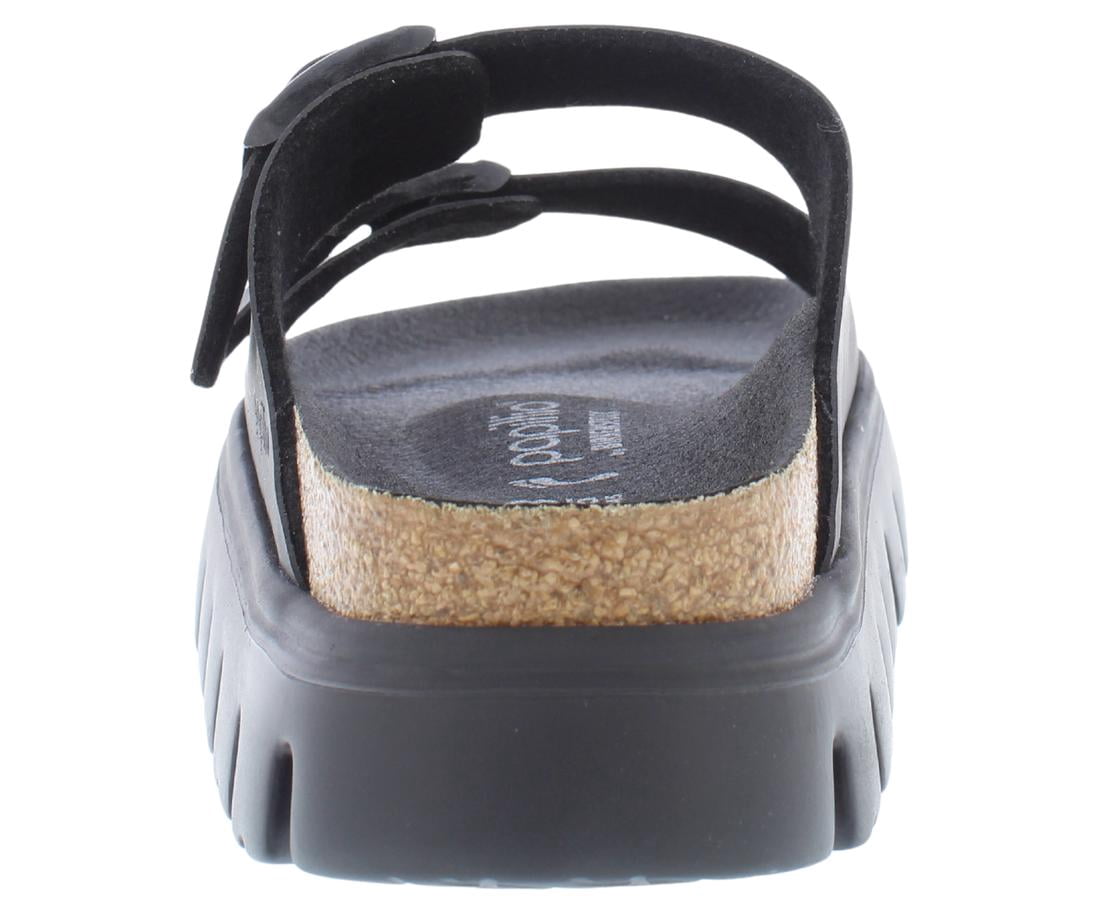Birkenstock Arizona Pap Chunky Narrow Unisex Shoes Size 4, Color: Black/Black