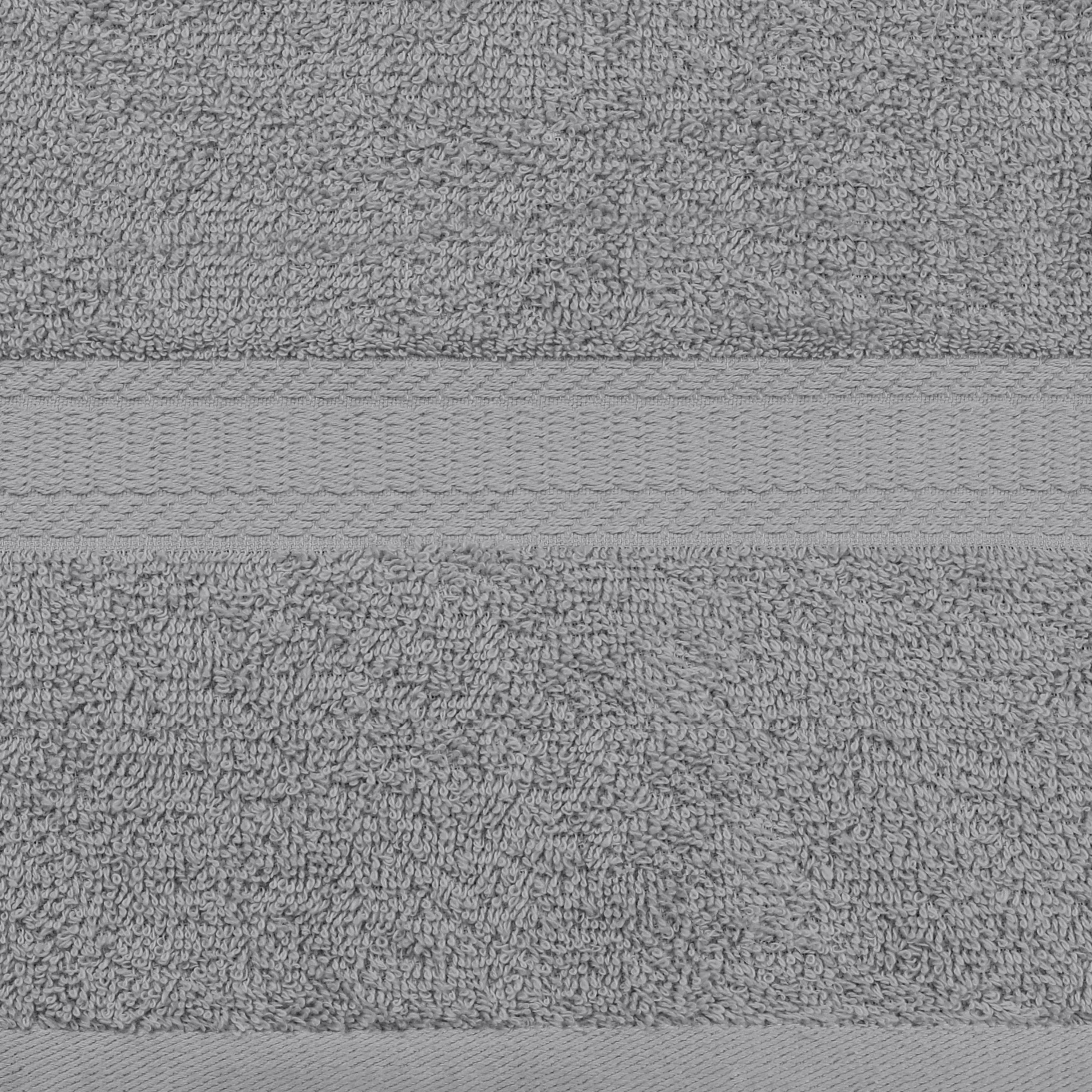 Mainstays Basics 8pk Washcloth Set, Charcoal, 100% Cotton, 12x12