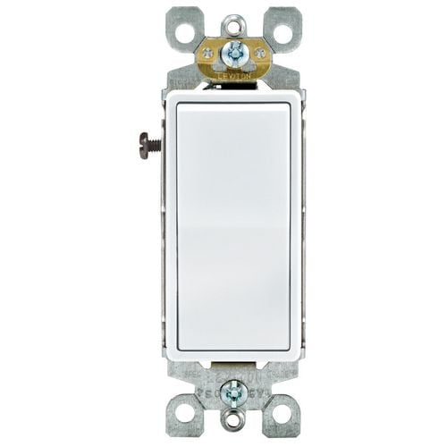 Decora 3-Way 15A-120V White Rocker Switch