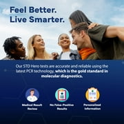 STD Hero At-Home Common STD Test Kit for Women and Men - Test for the Top Four STDs - Includes MGen - Private At-Home Collection - Simple, Discreet, Easy-to-Use with Fast Online Results