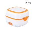 thumbnail image 1 of Fiambrera eléctrica portátil con calentador, de doble capa, de gran capacidad, color naranja, con interior de PP para comidas de oficina y escuela, 1 of 3