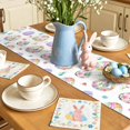 thumbnail image 5 of Easter Colorful Eggs Table Runner 72 Inches Long for Kitchen Dining, Spring Flowers Leaves Country Plants Dresser Scarf Farmhouse, Dining Table Decorations for Wedding/Parties, 18 x 72 In, 5 of 8
