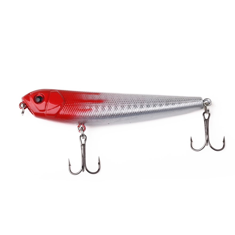 HENGJIA Fishing Lures for Bass, 5PCS Top water Pencil Popper Lures Minnow Lure Hard Baits Freshwater or Saltwater Fishing Lures Pencil Lure