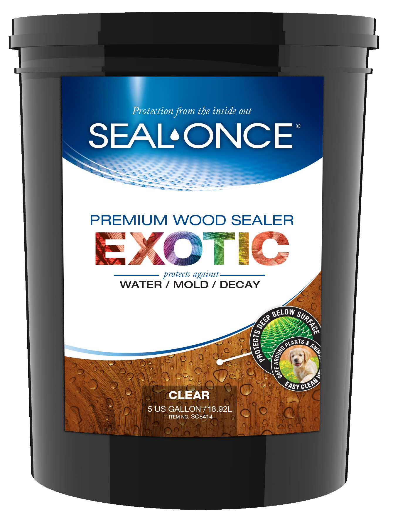 SealOnce Exotic with NanoGuard Premium Wood Sealer 5 Gallon