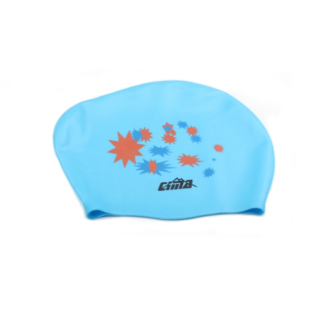 Dallonan Colorful Mushroom & Stars Swim Cap - Polyester Adult Swimming Cap, Quick Dry