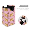 thumbnail image 3 of Groundhog on Pink Laundry Basket with Handles 50L Collapsible Laundry Hamper for Bathroom Bedroom Laundry Room, 3 of 7