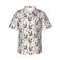 thumbnail image 2 of Picia Flowe Rooster Gentle Cotton Regular Fit Short Sleeve Casual Hawaiian Shirt for Men-X-Large, 2 of 8