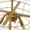 thumbnail image 5 of Longree Cluster Bubble Ball 6-Light Casual Chandelier, Gold Finish, 5 of 12