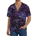 thumbnail image 3 of Daiia Lilac Men's Linen Shirts Short Sleeve Casual Shirts Button Down Shirt for Men Beach Summer Wedding Shirt-XX-Large, 3 of 7