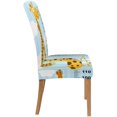 thumbnail image 3 of RYLABLUE Long Neck Giraffe Height Measure Stretch Chair Cover Protector Seat Slipcover for Dining Room Hotel Wedding Party Set of 4, 3 of 5