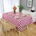 thumbnail image 5 of Buffalo Check Tablecloth Rectangle 52"x 52"-Washable and Stain Resistant Gingham Tablecloth Great for Outdoor Picnic, Parties, Kitchen and Holiday Dinner,Navy Blue, 5 of 9
