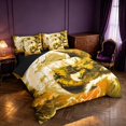 thumbnail image 2 of Manfei Eastern Dragon Animals 7-Piece Twin Bedding,Traditional Cloud Bedding Comforter Set,Brown,Black Reversible, 2 of 6