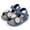 czb# Blue129, variant on CUZIBR Girls Baby Sandals Summer Fashion Denim Cute Bow Lace Trim Adjustable Ankle Strap Open Toe Comfortable Flat Thick Soles Shoes Non- Lightweight Princess Sandals Footwear,Blue,0-6 Months