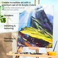 thumbnail image 4 of Arteza Acrylic Artist Paint, Gloss Finish, Multicolor, Set of 24, 22 mL, 4 of 7