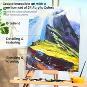 Arteza Acrylic Artist Paint, Gloss Finish, Multicolor, Set of 24, 22 mL